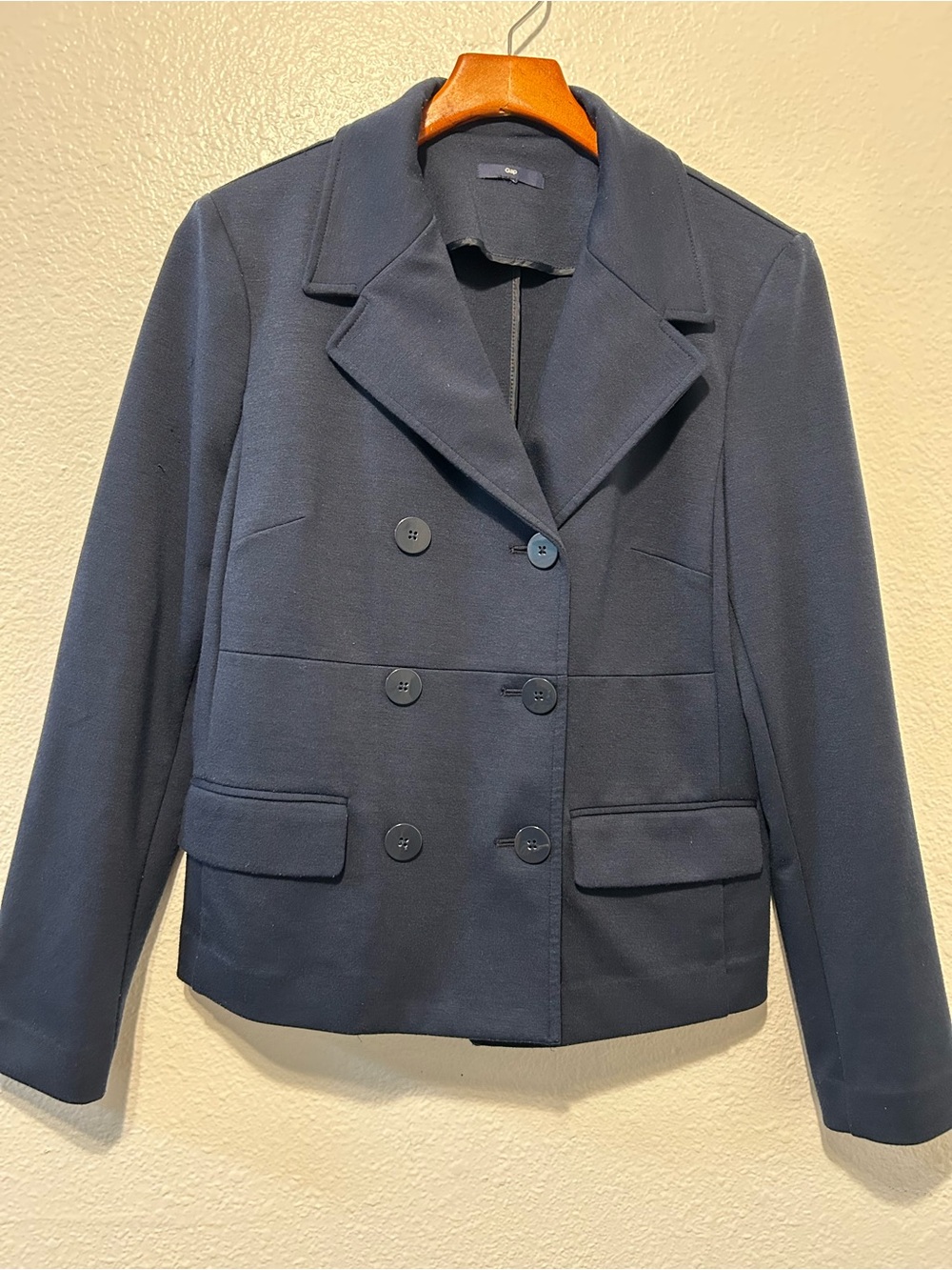 GAP Women's Navy Double-Breasted Blazer Jacket